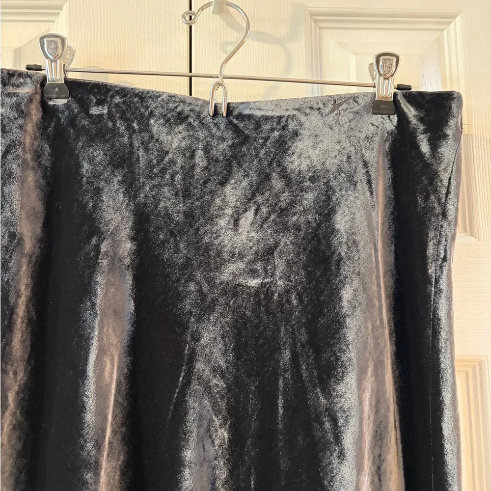 J. Crew Elegant Black Velvet Maxi Skirt